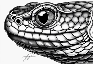 Copperhead just the eyes tattoo idea
