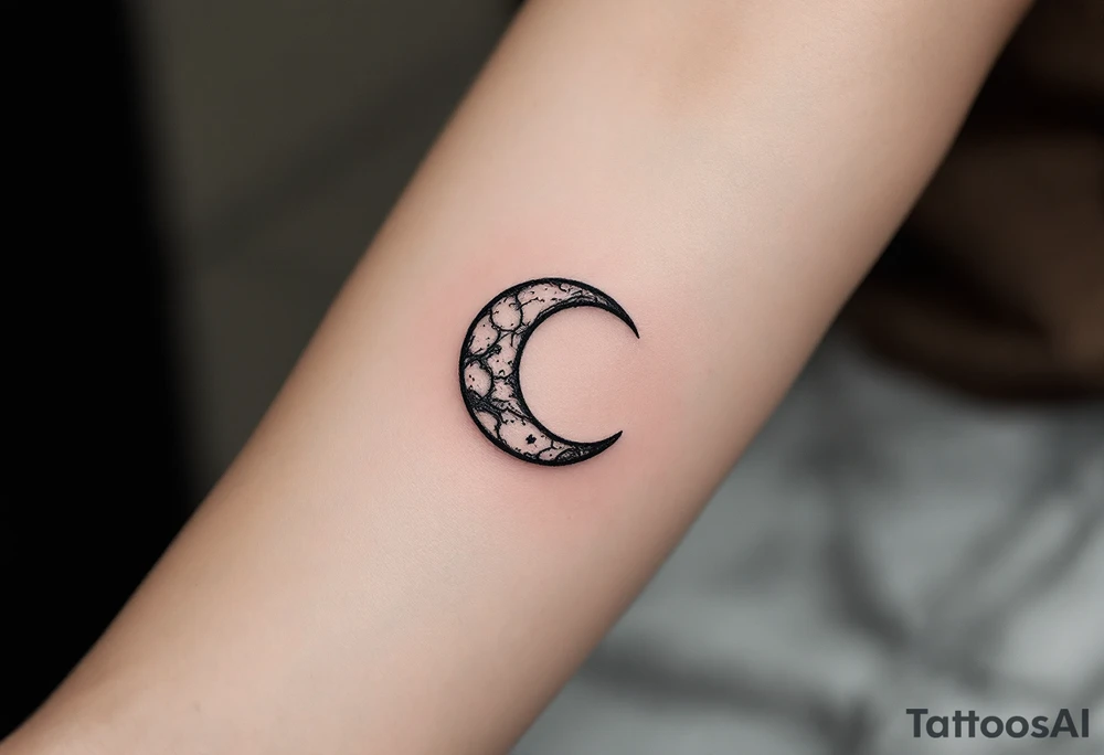 moonsign aquarius in rough / mysterious aesthetic tattoo idea