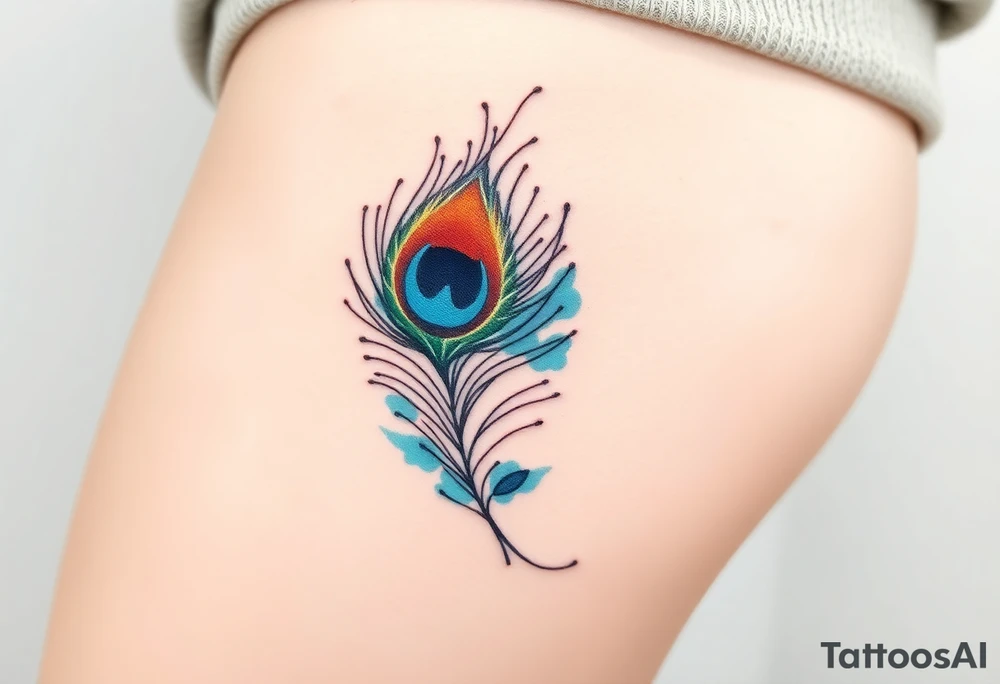Peacock feather tattoo idea