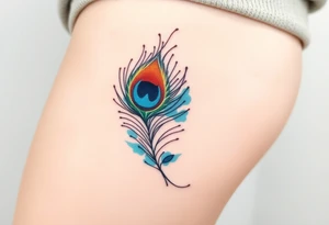 Peacock feather tattoo idea