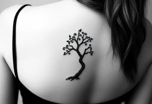 Small spiral tree for forearm tattoo idea