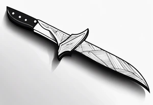 knife sketch tattoo idea