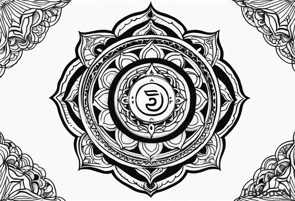 Rebirth symbol. Dharma chakra tattoo idea