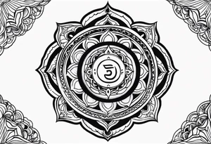 Rebirth symbol. Dharma chakra tattoo idea