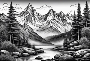 mountains tattoo idea