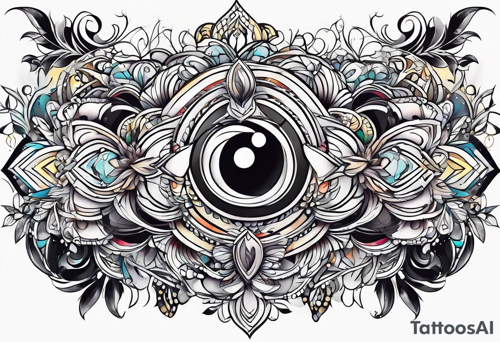 abstract on hand, no people tattoo idea