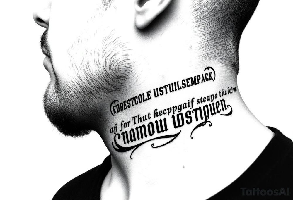 russian orthodox phrase on the side of my left neck tattoo idea