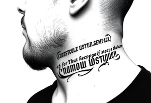 russian orthodox phrase on the side of my left neck tattoo idea