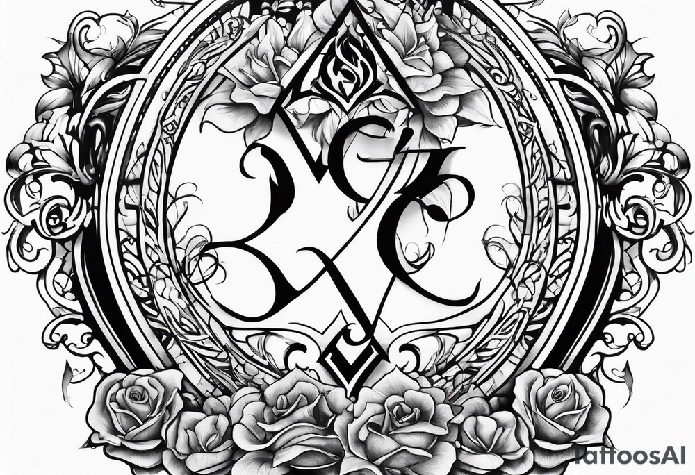 Twin flame symbol with a book tattoo idea