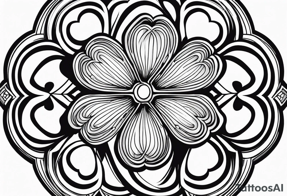 four-leaf clover tattoo idea