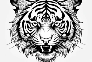 Memorial piece including a tiger on forearm tattoo idea