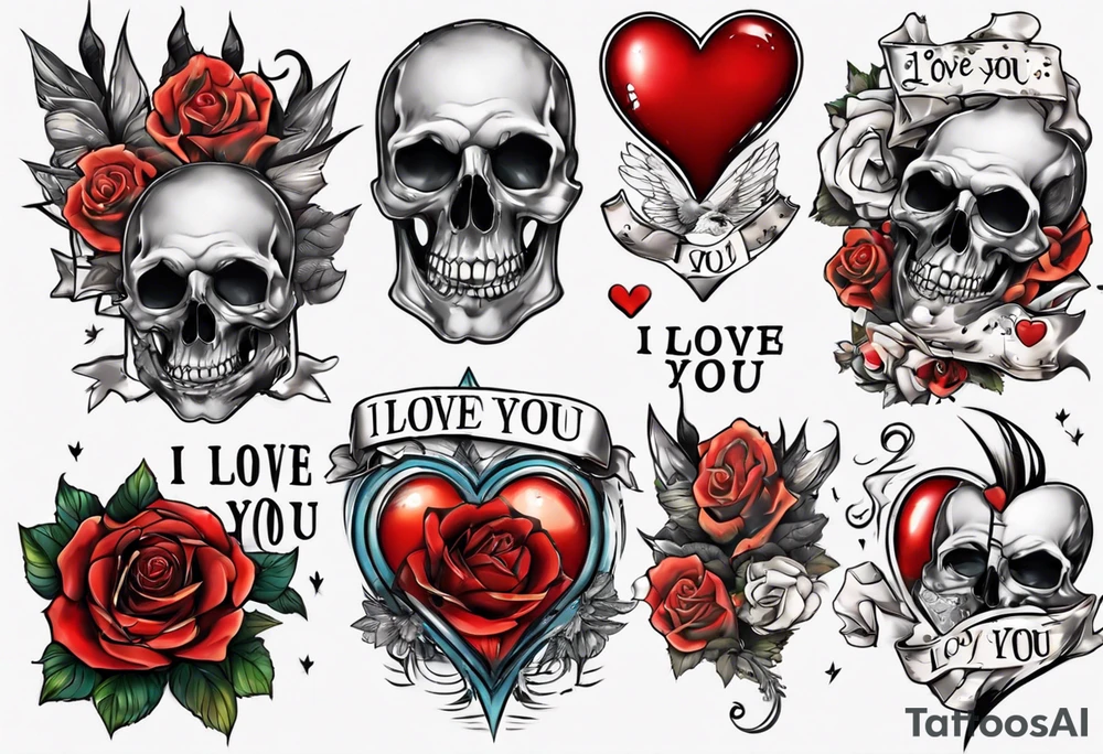 I LOVE YOU BANNER tattoo idea