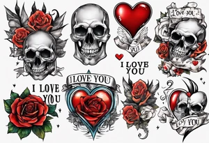 I LOVE YOU BANNER tattoo idea