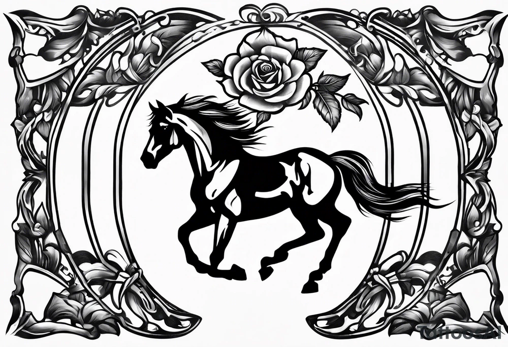 Red Dead redemption horse shoe tattoo idea