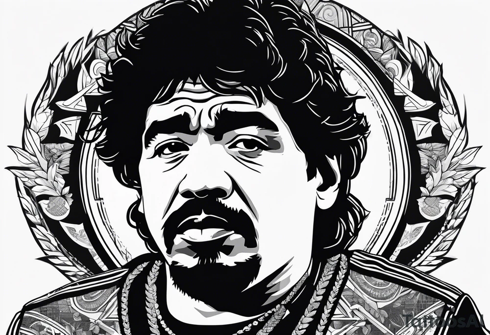 Maradona with number 10 tattoo idea