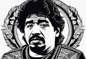 Maradona with number 10 tattoo idea