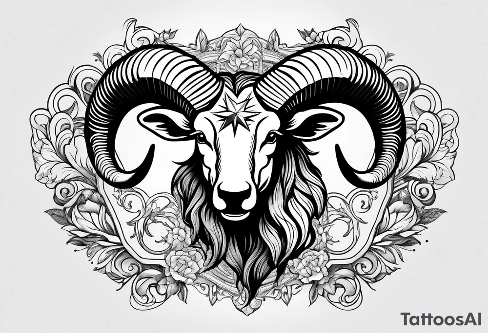 Aries star sign tattoo idea