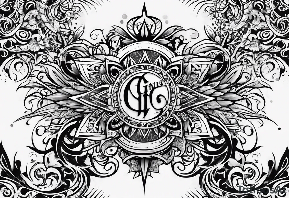 Lettering gods child tattoo idea