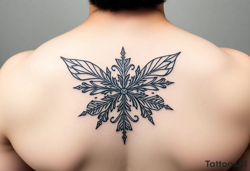 Snowflake fairy tattoo idea