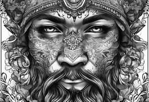 Kaputte Statue gesicht mann tattoo idea