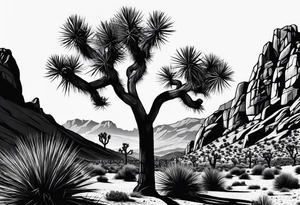 Tall Joshua tree tattoo idea