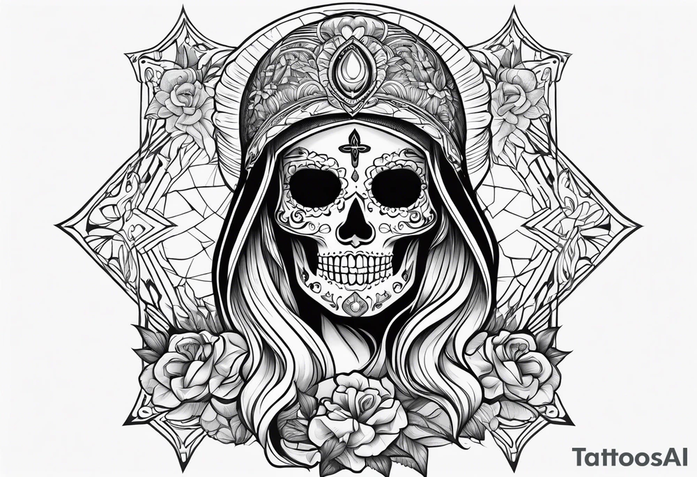 Santa muerte tattoo idea