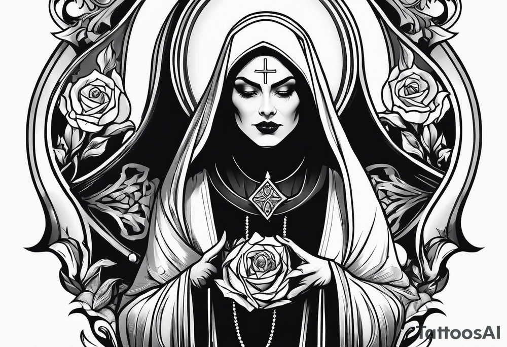 Evil nun. Demons tattoo idea