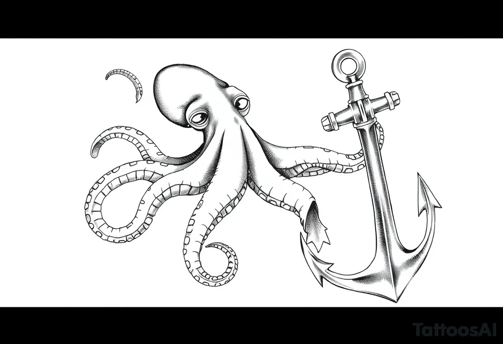 octopus,anchor tattoo idea