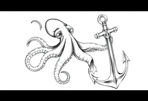 octopus,anchor tattoo idea