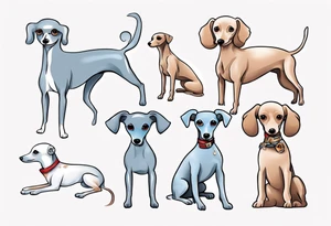 Mini Poodle and an Italian greyhound tattoo idea