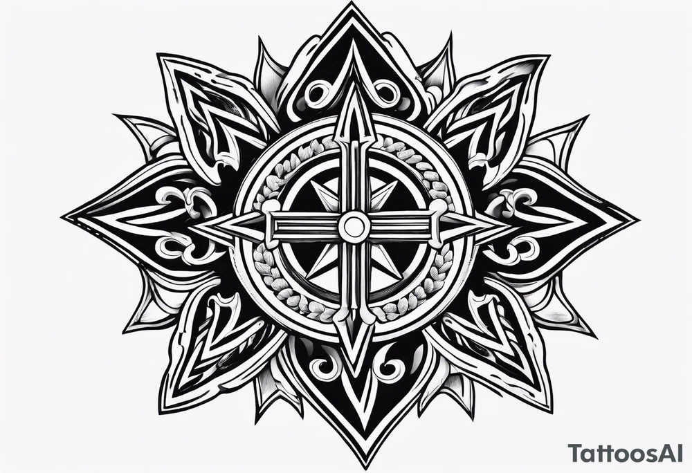 Maltese cross tattoo idea