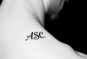 Initials A.S.C on the side of the wrist near the bone tattoo idea