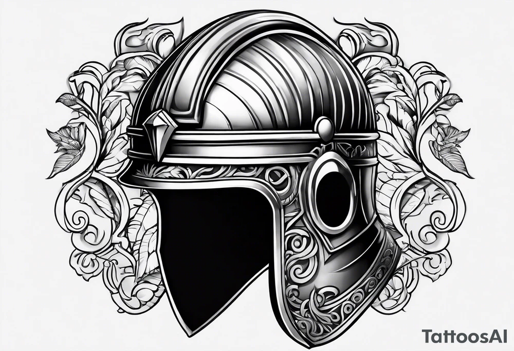 Roman helmet tattoo idea