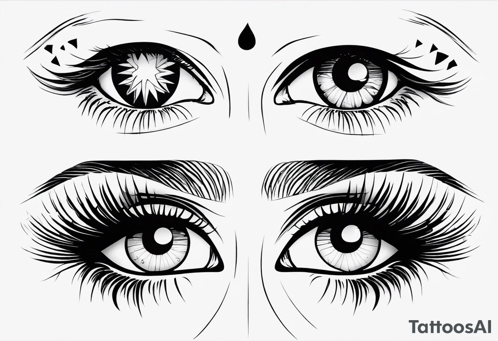 women eyes and the prhase "the eyes never lies chico" tattoo idea