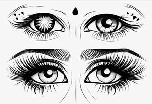 women eyes and the prhase "the eyes never lies chico" tattoo idea
