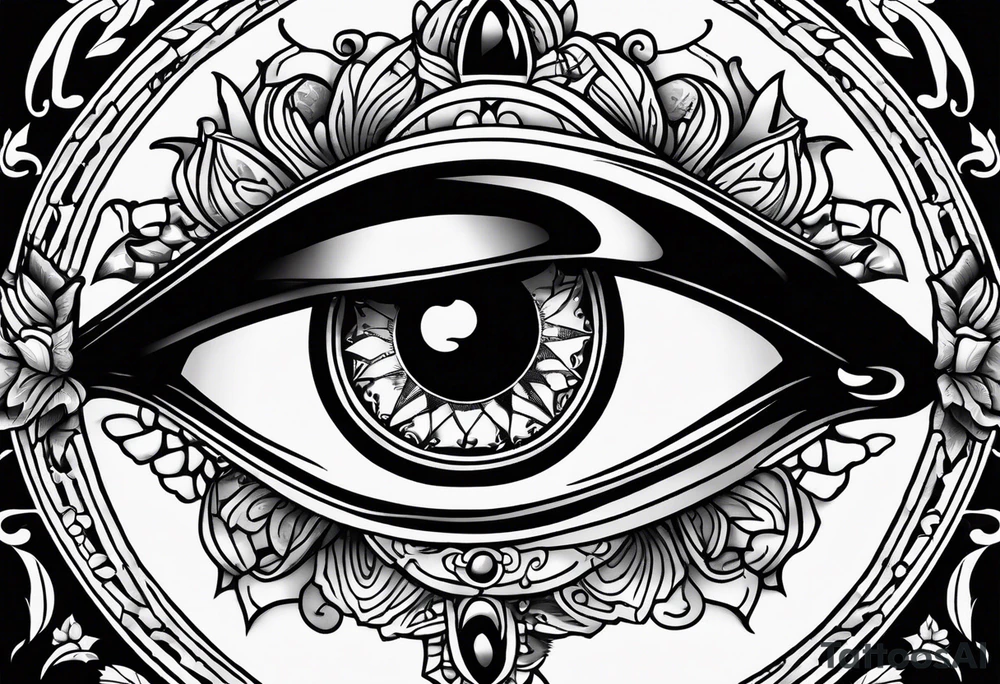 mystic eye tattoo idea