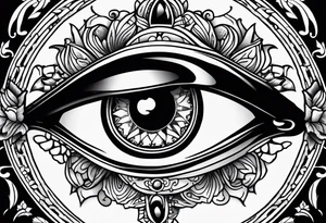 mystic eye tattoo idea