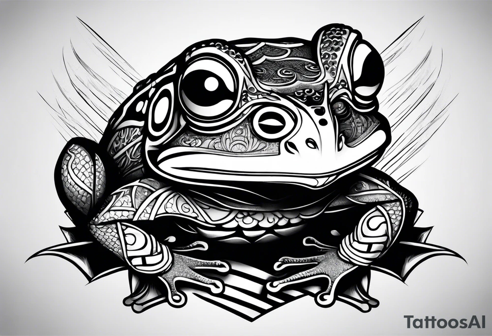 Frog samurai tattoo idea