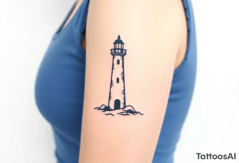 Lighthouse symbolizing mother tattoo idea