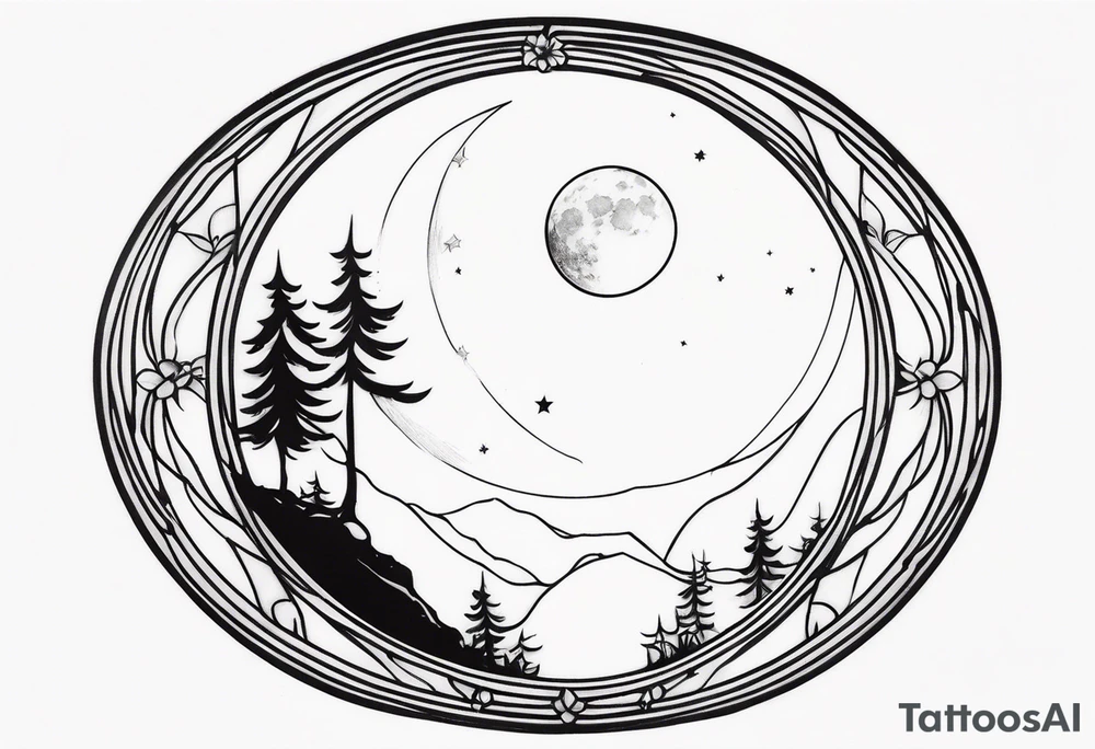 Moon, fairy tattoo idea
