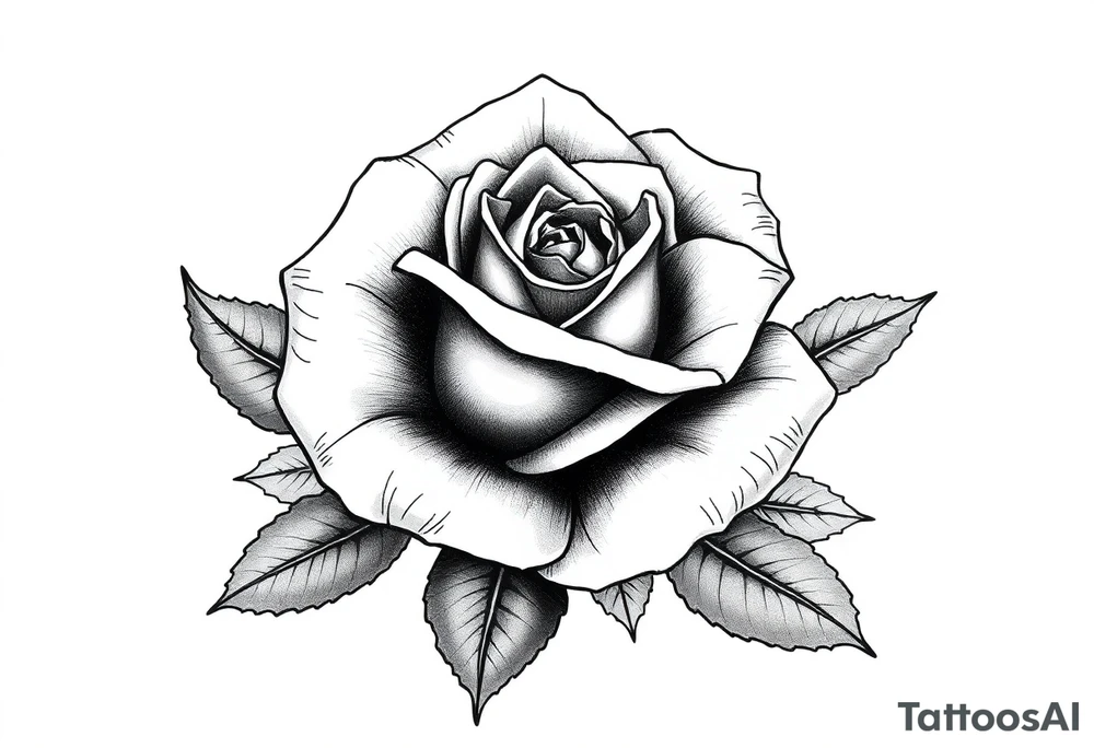 Rose with dates tattoo idea
