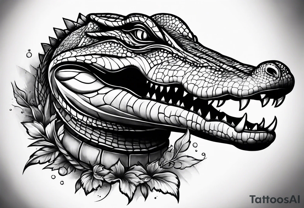 Alligator dagger tattoo idea