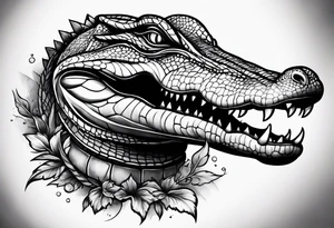 Alligator dagger tattoo idea