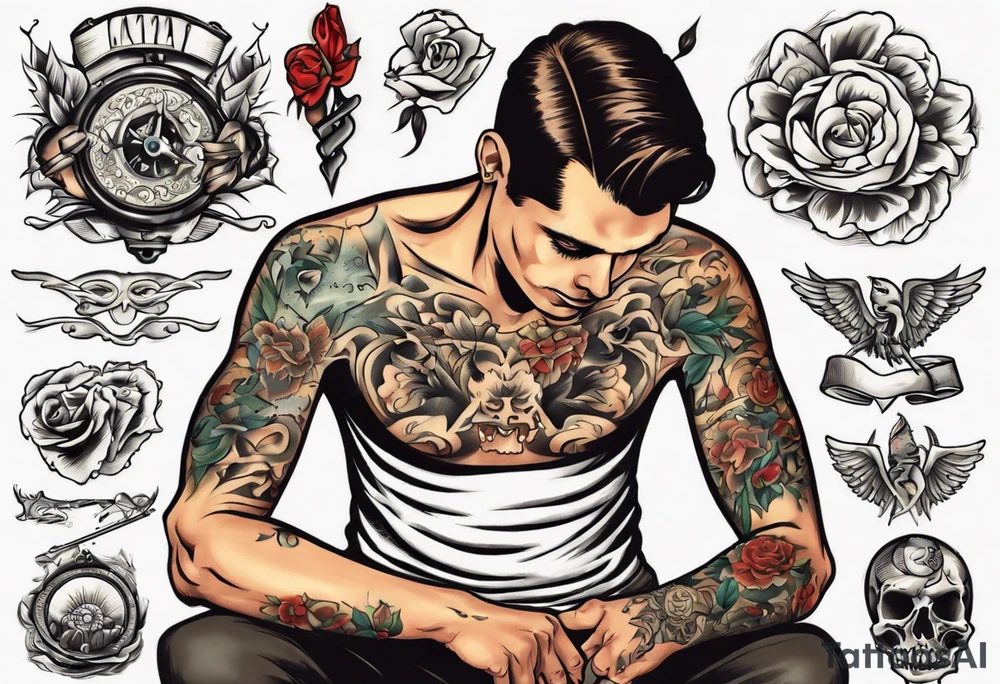 man getting a tattoo close up tattoo idea