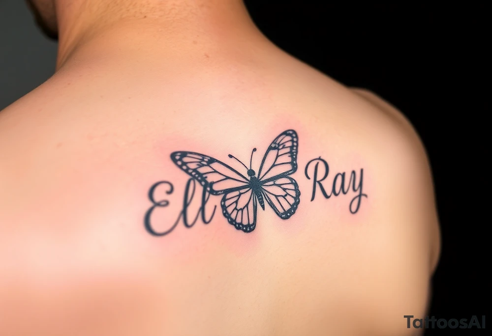 name 
EllaRay with a butterfly tattoo idea