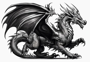 knight fighting dragon tattoo idea