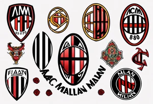 ac milan, fan tattoo idea