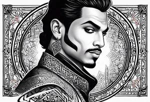 Prince ali in arabic tattoo idea