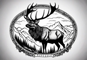 Elk Bugling tattoo idea