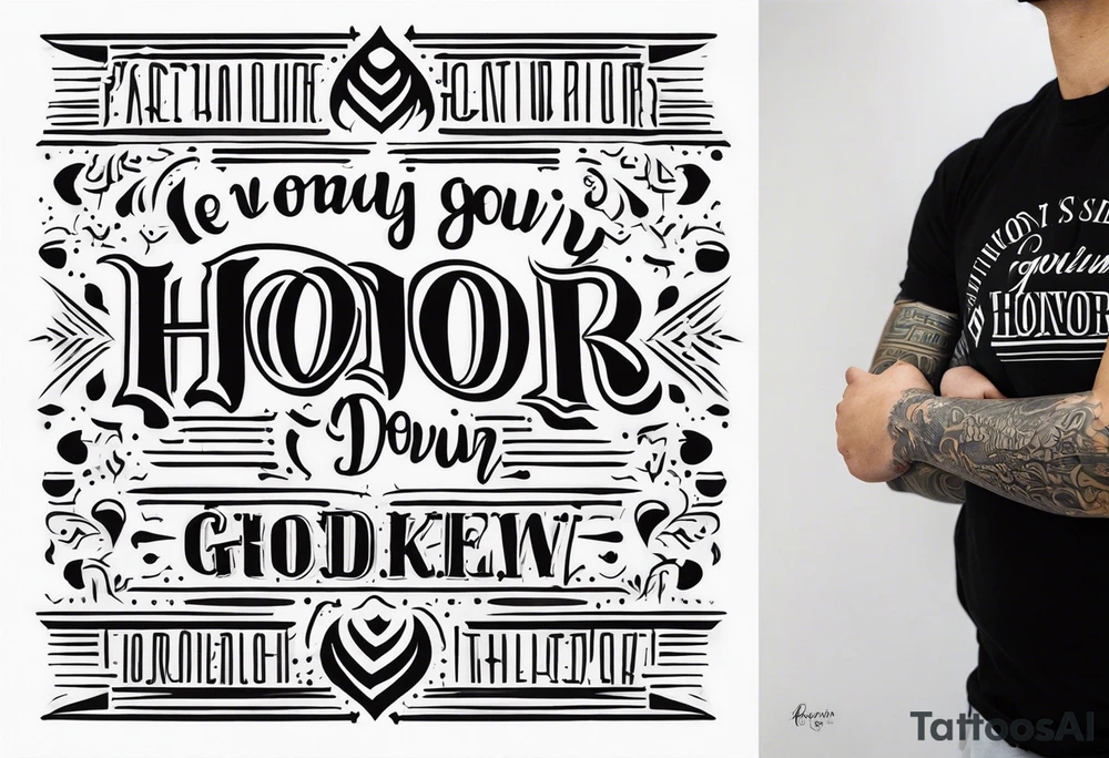 New baby Honor going down arm tattoo idea
